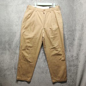 🍑DANIEL CREMIUX Men Pleated Chino Pants Regular Straight Size 34W 30L